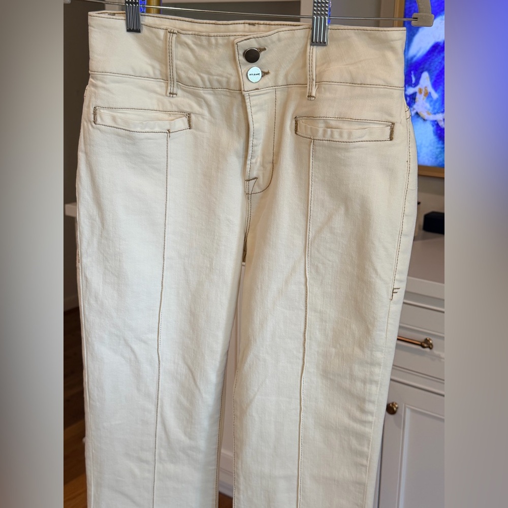 Frame Le High Flare Jeans in Cream - Picture 14 of 14